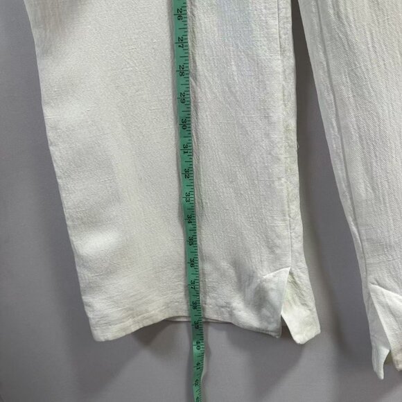 ZARA Women's White High-Waisted Straight-Leg Pants - Picture 11 of 16